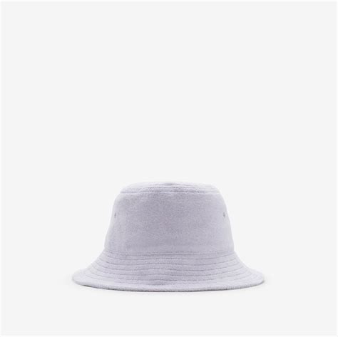 burberry baby bucket hat|Towelling Bucket Hat in Muted lilac .